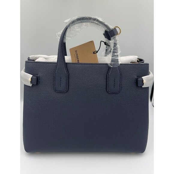 Burberry Medium Banner House Check Derby Leather Tote Shoulder Bag Regen… - Picture 3 of 15